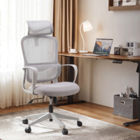 Nouvelle Chaise de Direction Ergonomique Inclinable Confortable pour le Travail, Chaise de Bureau Pivotante en Maille pour Ordinateur