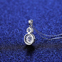 CZCITY 925 Sterling Silver Dainty Charm VVS Bijoux Collier Pour Dame Moissanite Diamant Pendentif