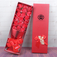 Cadeaux de fleurs en savon en gros, bouquets de fleurs de luxe en savon, roses en savon dans une boîte pour la fête des mères, la Saint-Valentin, l'anniversaire