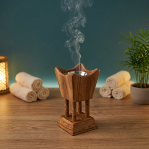 Quemador de Incienso de Sándalo Ecológico Hecho a Mano, Difusor de Aroma de Madera, Fragancia Religiosa para el Hogar, Bakhoor para Todas las Estaciones, Ramadán, Eid - Product Image 1