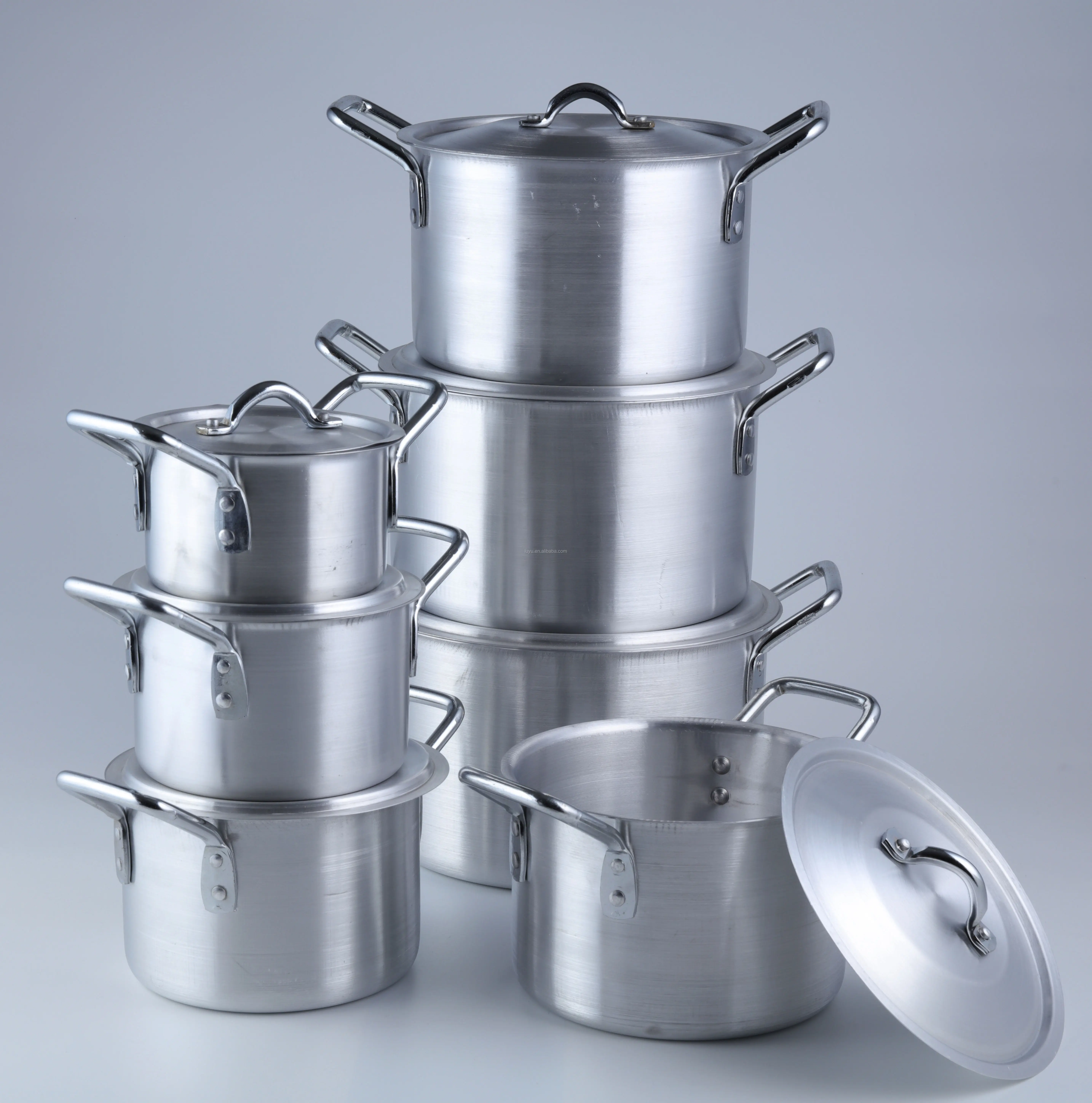 7pcs set aluminum cooking pot