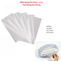Recharges de pièges collants pour insectes transparents 23x9cm 23x10cm 23x11.5cm 23x12.5cm, Plaque de colle haute adhérence physique pour lampe anti-insectes d'intérieur
