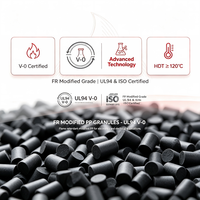 Granulés de PP modifiés ignifuges UL94 V0 FR, pellets de polypropylène pour composants électroniques et électriques