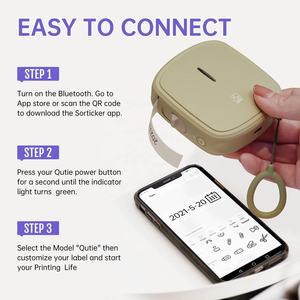 <span class=keywords><strong>HPRT</strong></span> Q2 Mini Imprimante d'étiquettes thermiques <span class=keywords><strong>portable</strong></span> sans encre avec découpeuse – Prise en charge du dropshipping en gros - Product Image 2