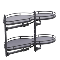 Organisateur de coin magique moderne panier à tiroirs armoire de cuisine peu encombrante Solution d'angle aveugle avec plateau pivotant à tirer