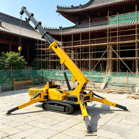Grue araignée mobile télécommandée de haute qualité, 5 tonnes, 17 m, pour travaux de toiture