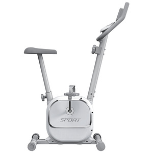 Bicicleta estática vertical con resistencia magnética, funcionamiento silencioso y ajustable para uso doméstico, para moldear el cuerpo, en blanco y negro - Product Image 1