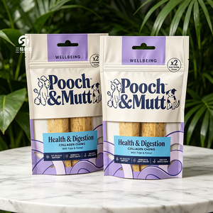 Bolsas de Embalaje Personalizadas para Alimentos Liofilizados para Mascotas de 100g, Bolsa con Cierre Vertical, Papel de Aluminio, Impresión Digital de Fábrica - Product Image 1