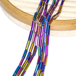 Cuentas de Cristal Checo en Tubo Rectangular Sólido de 5x20mm para Fabricación de Joyería, Tira Larga para Collares y Accesorios de Moda - Product Image 6