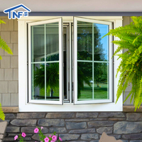 Ventana Abatible de Estilo Francés Moderno, Insonorizada, Marco de Aleación de Aluminio, Vidrio Templado