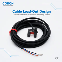 Interrupteur optique CORON GG5A-R2M-P à sortie PNP, type traversant, profondeur de rainure 5 mm, contrôle de haute précision, forme R, câble de 2 m