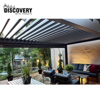 Gazebo électrique d'extérieur en usine de Chine Pergola en aluminium à persienne bioclimatique de conception avec pavillon de toiture sur pied étanche