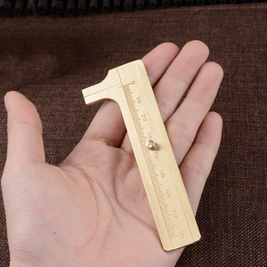 Mini <span class=keywords><strong>calibrador</strong></span> de latón con logotipo personalizado, Regla de medición <span class=keywords><strong>Vernier</strong></span> de doble escala, <span class=keywords><strong>calibrador</strong></span> portátil de 60/80100/120mm, regla de latón Vintage - Product Image 4