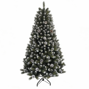 شجرة عيد الميلاد الاصطناعية عالية الجودة بطول 6 أقدام مع 300 ضوء أبيض دافئ، تصميم قابل للطي للوقوف، متوفرة بالجملة من المصنع - Product Image 4