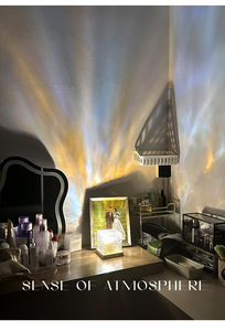 Luz de noche de ondulación de agua giratoria, lámpara de ambiente de llama de cabecera creativa, luz de proyección DE REGALO romántico - Product Image 6