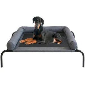 Tragbares Haustier-Hängematten bett für Haustiere im Innen-und Außenbereich Atmungsaktives Netz kühlung Erhöhtes Haustier kissen bett Erhöhte Hunde betten Betten für kleine Hunde - Product Image 1