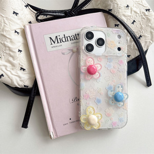เคสโทรศัพท์ลายดอกไม้ 3 มิติ สีสันสดใส สไตล์ Ins สำหรับ iPhone17Promax 16 15Pro ผู้หญิง - Product Image 3