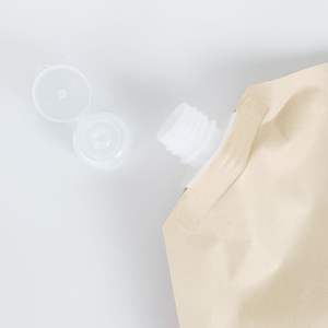 Pochette de recharge de qualité alimentaire Kraft avec logo personnalisé pour savon liquide huile pour le corps lotion crème emballage de soins de la peau - Product Image 6