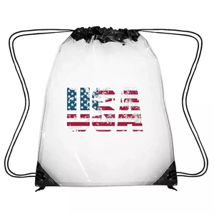 Mochila de Poliéster Transparente Impermeable Personalizada, Bolsa con Cordón, Bolsa de Plástico Transparente para Regalos Promocionales, Bolsa Reutilizable para Zapatos con Cordón - Product Image 5