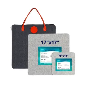 17 "X 17" ו 9 "X 9" 100% ניו זילנד צמר לחיצה מחצלת עבור מקצועי גיהוץ עם תיק נשיאה