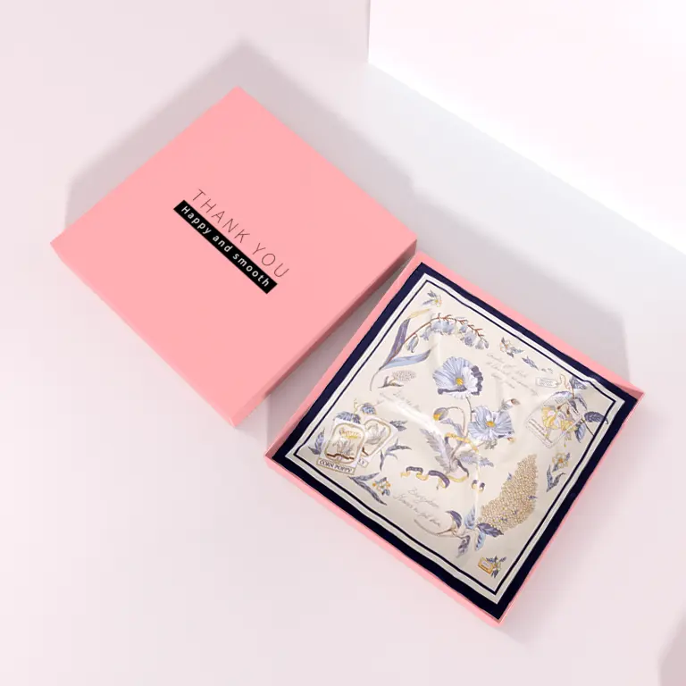 Couvercle et boîte de base de luxe de haute qualité pour maillot de bain foulard en soie boîte de papier rigide avec logo personnalisé en gros boîte-cadeau haut de gamme