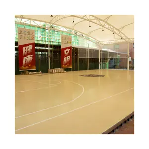 Suelo de madera antideslizante resistente al agua baldosas de cancha de baloncesto suelo de baloncesto al aire libre madera interior
