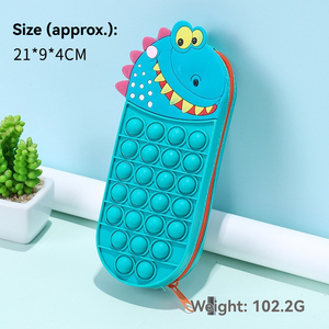 Bán buôn dễ thương phim hoạt hình động vật có hình dạng bong bóng Silicone bút chì trường hợp giá thấp sinh viên lưu trữ hộp - Product Image 5