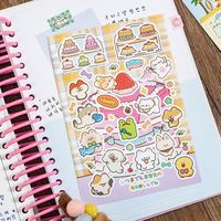 Personalizable dibujos animados Amine Bullet diario pegatina autoadhesivo favorito estrella diario planificador calcomanías al por mayor libro de mano