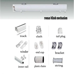 Tùy chỉnh các bộ phận cửa sổ ròng rọc đầu đường sắt theo dõi Phụ Kiện Cơ chế rèm cửa thành phần Roman mù Hệ thống ly hợp trong kho - Product Image 2