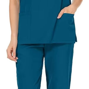 ชุดเครื่องแบบทางการแพทย์สำหรับผู้หญิงและผู้ชายชุดสครับชุดเสื้อและกางเกงทางการแพทย์ - Product Image 2