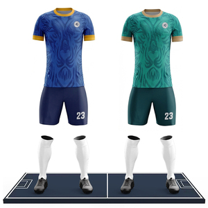 Ensemble de maillots de football sublimés à manches courtes, imprimé géométrique, respirant et anti-transpiration, uniforme unisexe pour adultes - Product Image 3