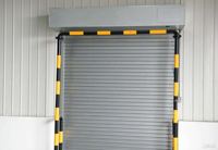 Porte roulante en aluminium résistante au vent, design minimaliste haute tolérance, volet industriel pour utilisation extérieure en supermarché