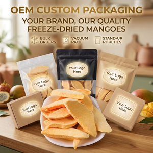 Tranches de mangue déshydratées croustillantes, collation naturelle de fruits tropicaux, chips de fruits emballées sous vide pour la vente en gros et l'approvisionnement en vrac - Product Image 2