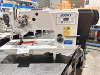 JOCKY JK20606DD-2N à entraînement direct machine à coudre industrielle à double 2 aiguilles point noué à alimentation composée cuir résistant