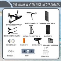 Vélo aquatique à pédales plat, 1 personne, cadre en aluminium avec tapis flottant avant en Drop Stitch, portable pour hôtel, de Chine Lumark