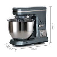 Robot pâtissier sur socle pour la maison, 5 L, 1300 W, pour la pâte, les aliments et les gâteaux