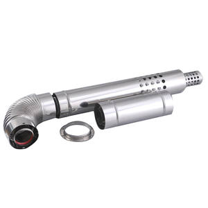 Tubo <span class=keywords><strong>per</strong></span> Canna Fumaria in Acciaio Inox a Doppia Parete 100/60mm <span class=keywords><strong>per</strong></span> Scaldabagno / Caminetto / Fornello a Gas / Caldaia - Product Image 3