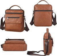 Sac à bandoulière en cuir de grande capacité avec logo personnalisé pour homme, sac de travail multifonctionnel, cadeau pour mari, père