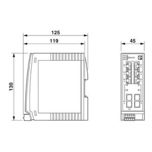 Phoenix Contact Industrial Ethernet <b>Switch</b> <b>8</b> <b>Ports</b> FL <b>SWITCH</b> 2206-2FX SNMP Support General Use - Product Image 3