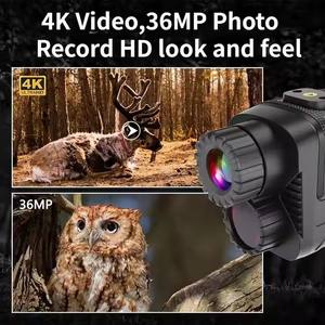 זום דיגיטלי 4k hd 8x חדש עמיד למים ראש רכוב מצלמת ציד פלאש בר שחור עם סוללה עבור חיצוני - Product Image 3