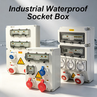 Boîte de distribution d'alimentation industrielle multi-prises d'intérieur avec affichage numérique et matériau ABS, indice de protection IP67