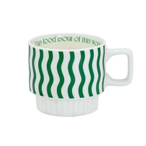 High-end Stackable 12 Ounce Minimalist and Stacked Ceramic <strong>Coffee</strong> <strong>Mug</strong> With Checkerboard Logo Pattern Checkered Ceramic <strong>Mug</strong> - Product Image 5