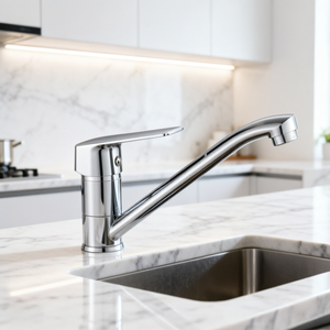 Robinet de cuisine à installation sur plan, design moderne, en alliage de zinc, avec noyau en céramique, idéal pour les cuisines d'hôtels et d'appartements - Product Image 5