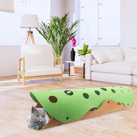 Tapis de bricolage exercice interactif pliable feutre chat Tunnel lit pour chats chiot lapins pour chats d'intérieur