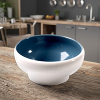 Bol en mélamine bleu neuf, petit et rond, réutilisable, personnalisable, écologique, pour fêtes – Fournisseur direct usine