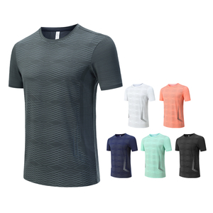 เสื้อยืดแขนสั้นรัดรูปสำหรับออกกำลังกายฤดูร้อน แห้งเร็ว ผ้าสแปนเด็กซ์ สำหรับผู้ชาย เสื้อกีฬาบีบรัดกล้ามเนื้อ เสื้อยืดออกกำลังกายสำหรับผู้ชาย - Product Image 4