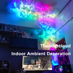RGB Thunder Cloud Lamp Led DIY Creative Cloud <b>Lights</b> Strip Gaming Room <b>Wall</b> <b>Light</b> Bar Atmosphere Party Festival Decor <b>Lights</b> - Product Image 2