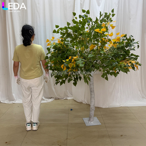 LEDA Nouveauté Décoration d'événements et de fêtes Arbre fleuri vert et jaune 1,8 m Arbre artificiel à couronne pleine et arrondie pour mariage - Product Image 2