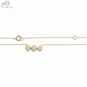 ซัพพลายเออร์ฮ่องกง ขายส่งเครื่องประดับชั้นดี ทองคำแท้ 18K เพชรธรรมชาติทรงโรสคัท จี้เพชรพร้อมสร้อยคอสำหรับผู้หญิง ของขวัญ - Product Image 3