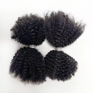 <span class=keywords><strong>Precio</strong></span> al por mayor, calidad superior, cabello humano virgen brasileño Remy 4A 4B 4C Afro Kinky, extensiones <span class=keywords><strong>de</strong></span> ganchillo para trenzas, a granel, 50 gramos - Product Image 6